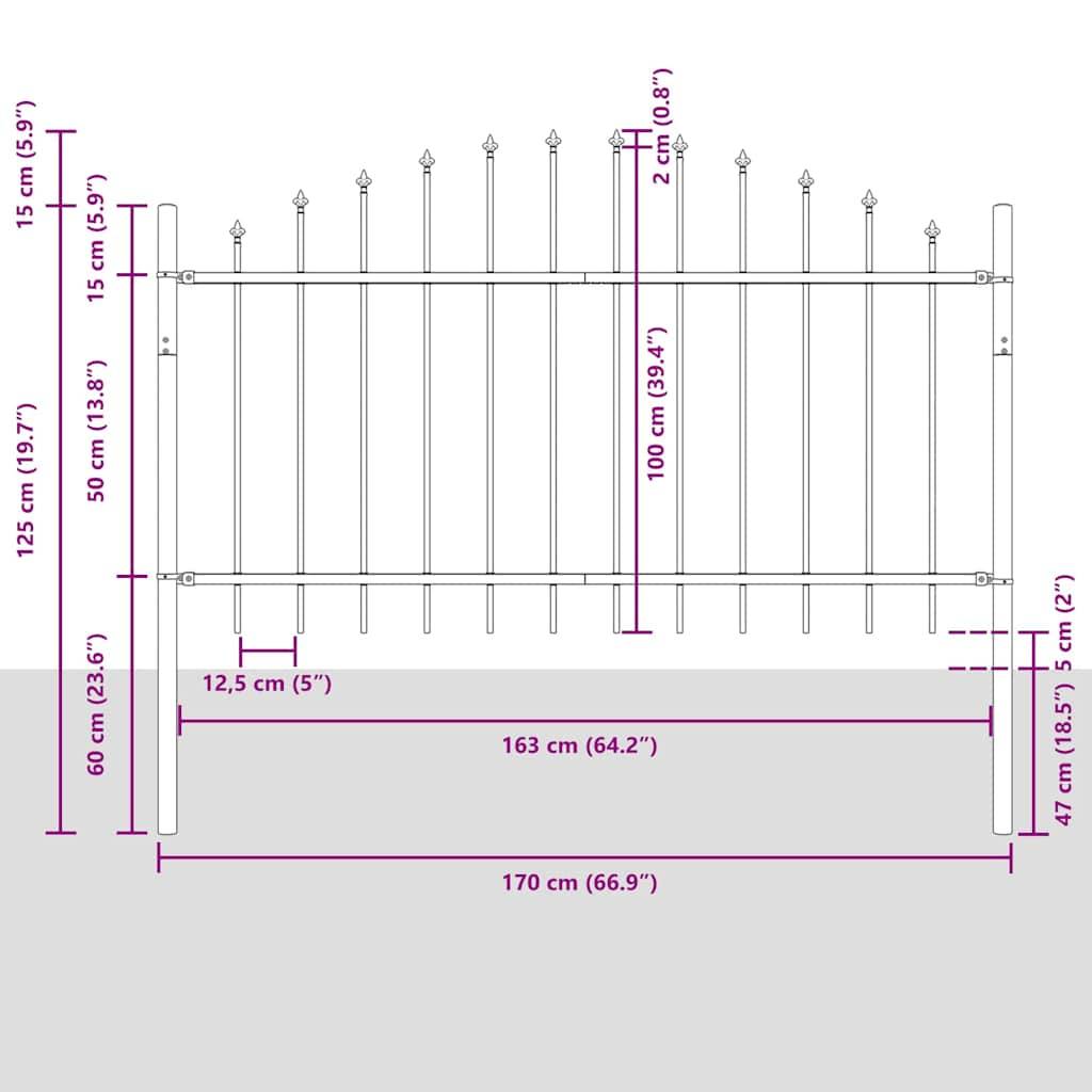 PANGIVO - Clôture jardin acier blanc 170 x 140 cm, Poids :25.6kg - PANGIVO - Image 8