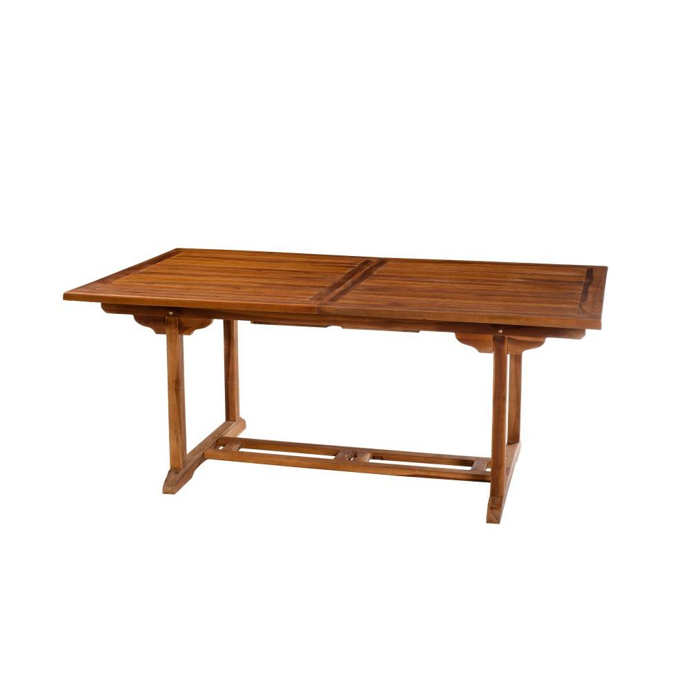 Macabane - MAEVA - Ensemble de jardin bois teck huilé table 180*240cm + 6 chaises - Imagen 3