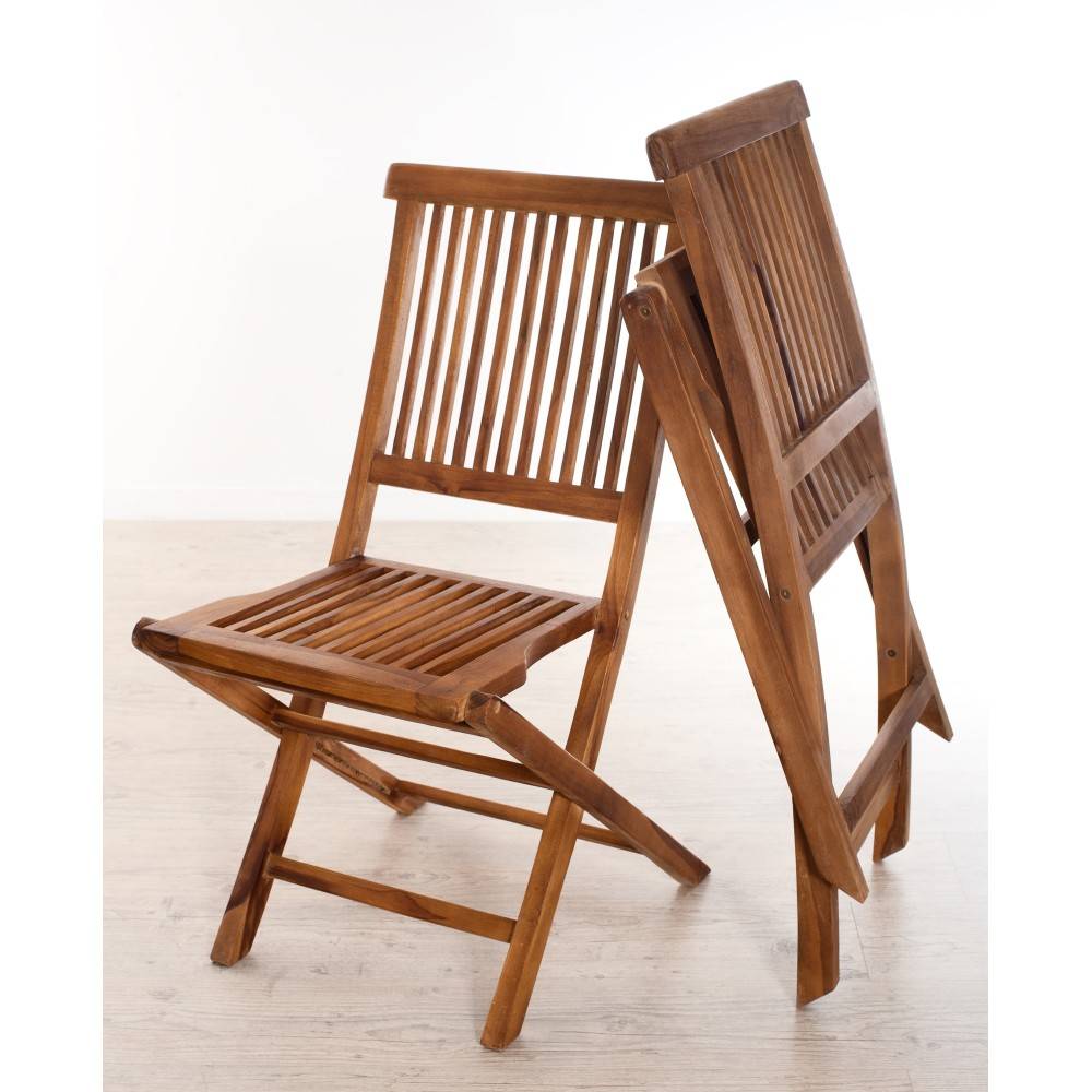 Macabane - MAEVA - Ensemble de jardin bois teck huilé table 180*240cm + 6 chaises - Imagen 7