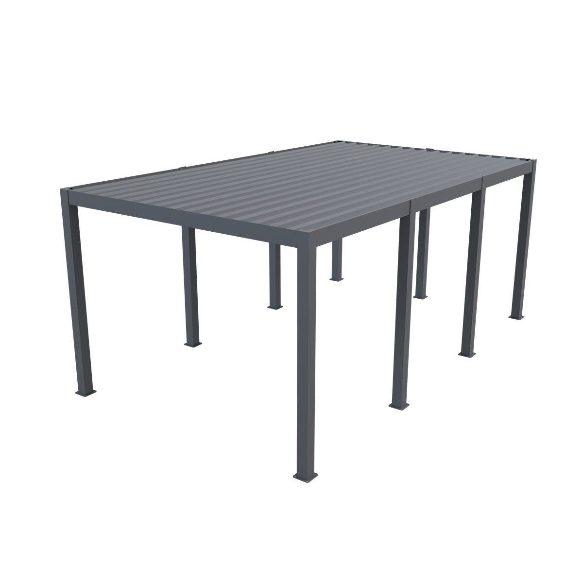 Direct Abris - Carport aluminium CARLTON 324 x 550 cm - 1 Voiture - 17,69m2 - Gris anthracite - Image 7