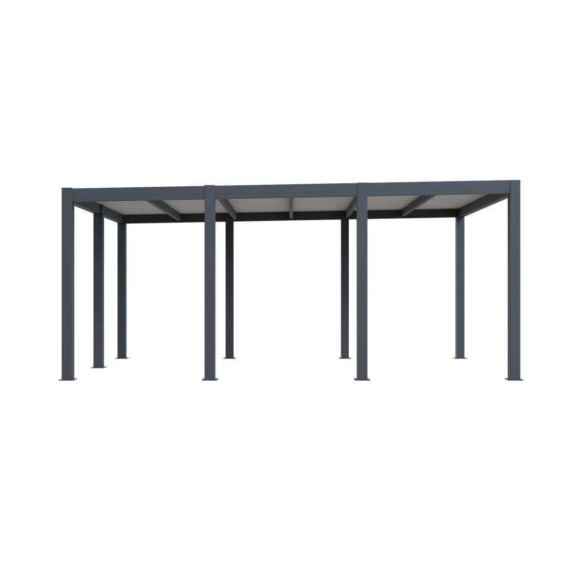 Direct Abris - Carport aluminium CARLTON 324 x 550 cm - 1 Voiture - 17,69m2 - Gris anthracite - Image 5