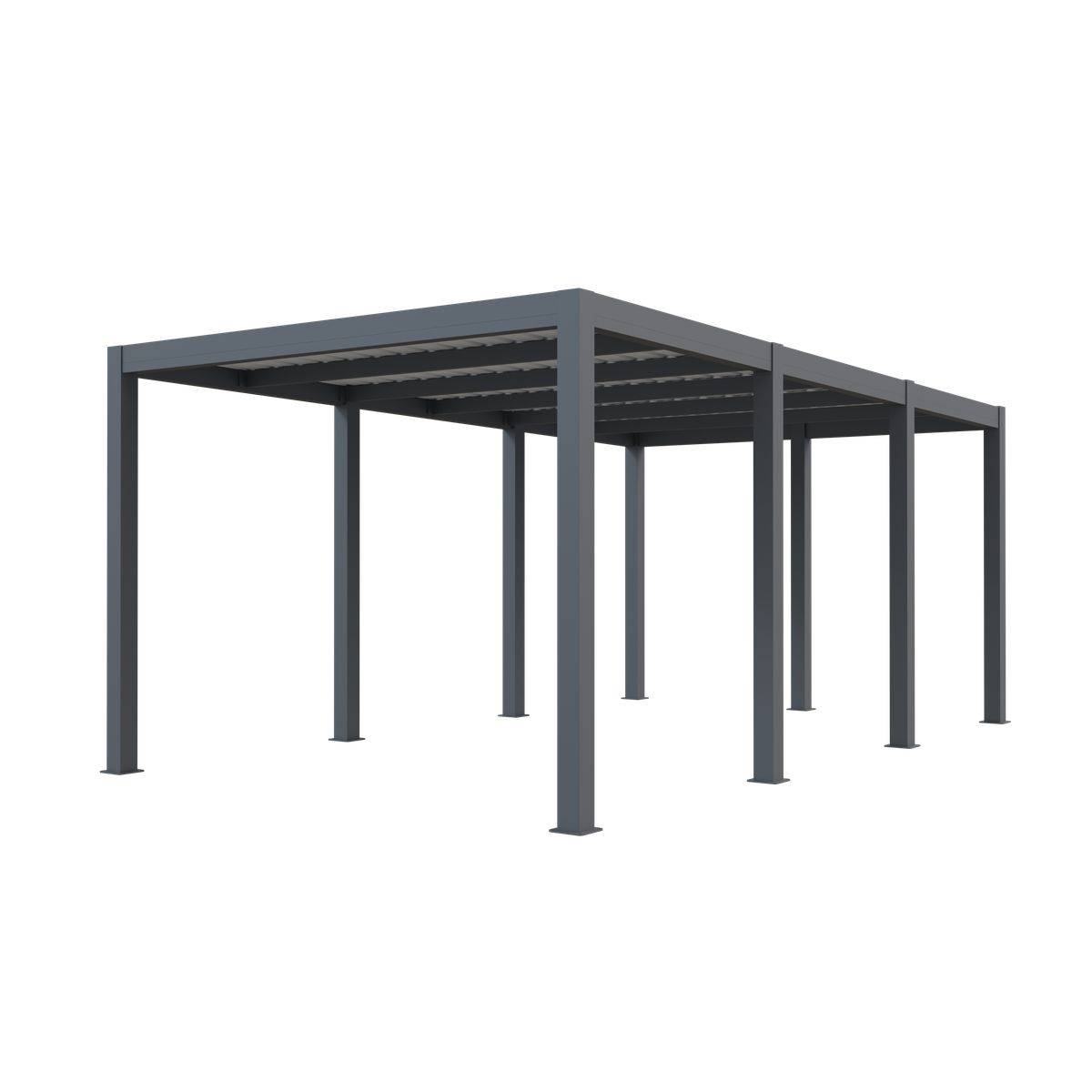 Direct Abris - Carport aluminium CARLTON 324 x 550 cm - 1 Voiture - 17,69m2 - Gris anthracite - Image 6