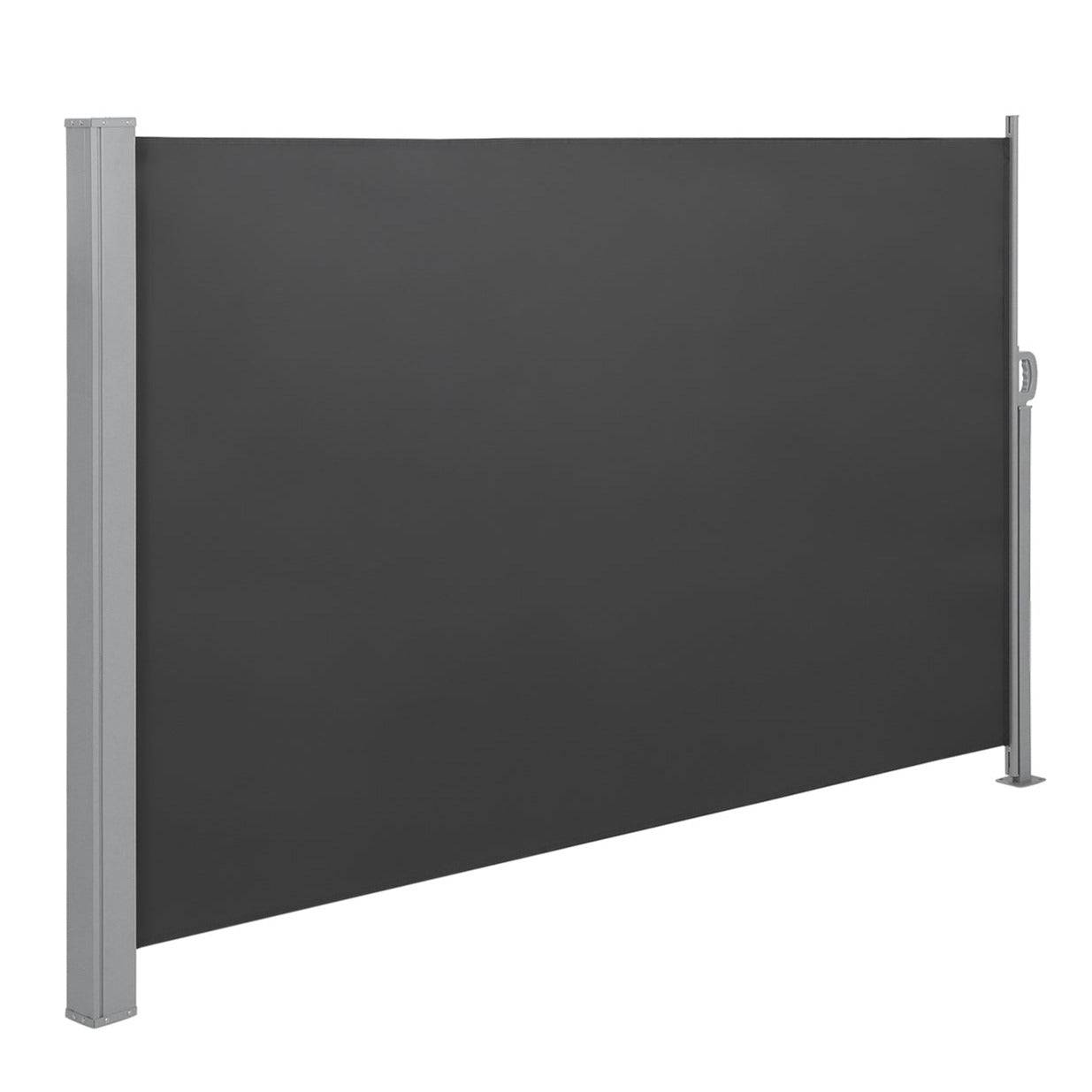 Helloshop26 - Store latéral pour balcon et terrasse pare-soleil brise-vue protection vie privée 180 x 350 cm gris foncé - Imagen 1