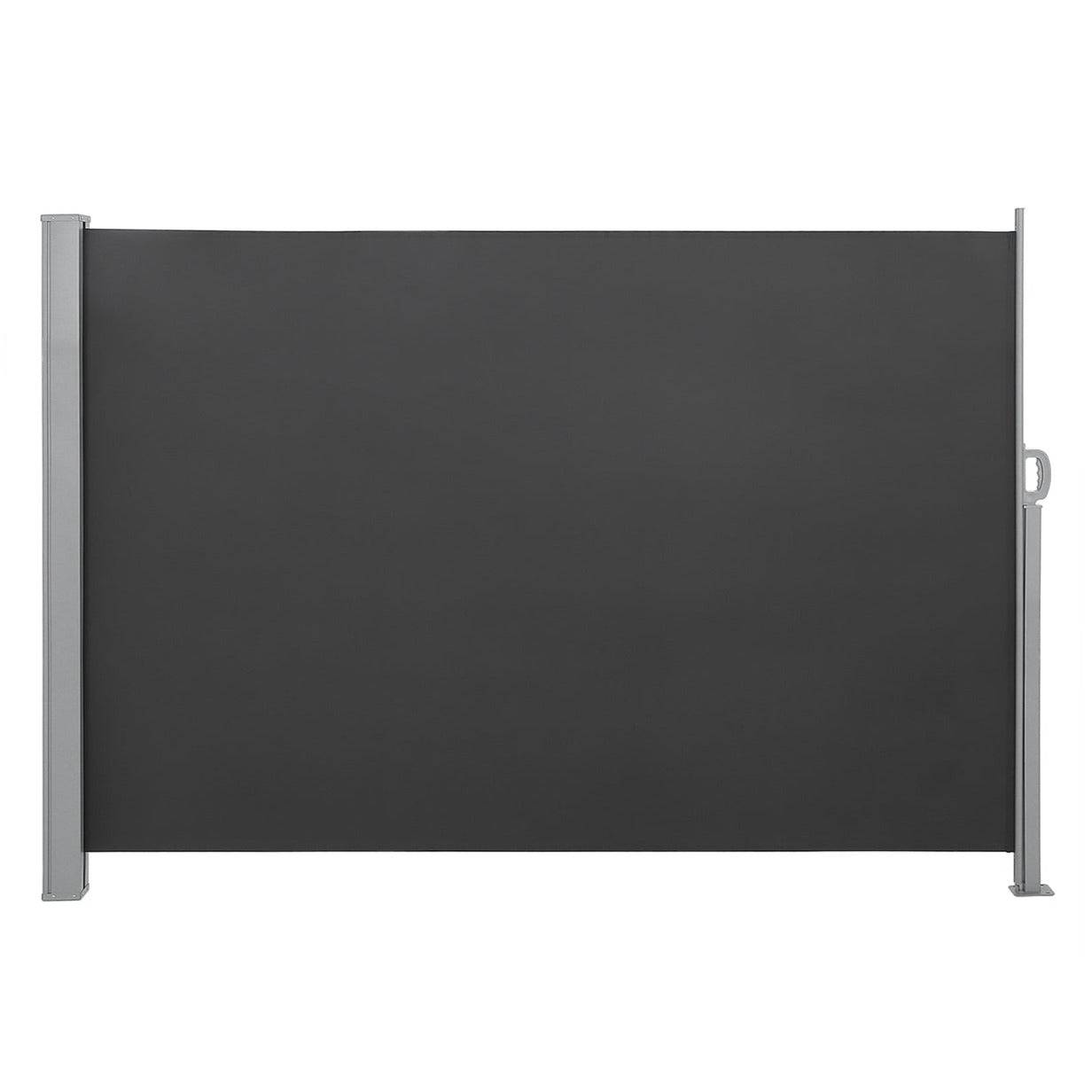 Helloshop26 - Store latéral pour balcon et terrasse pare-soleil brise-vue protection vie privée 180 x 350 cm gris foncé - Imagen 2