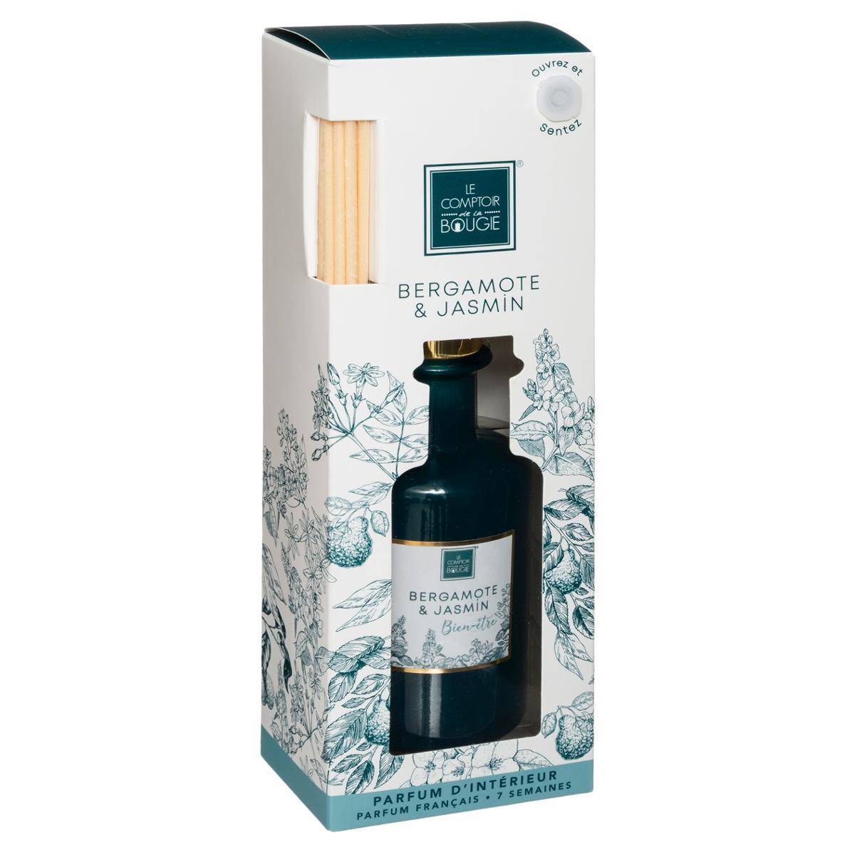 Atmosphera - Diffuseur de parfum Maël 200ml verre bergamote et jasmin - Atmosphera Créateur d'intérieur - Imagen 3