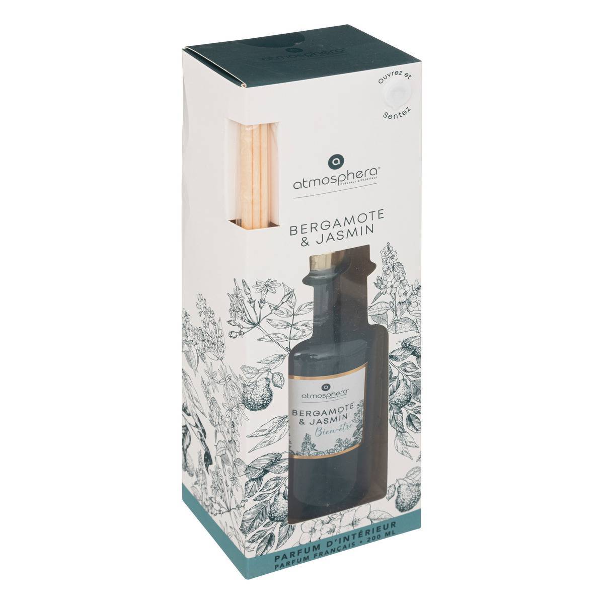 Atmosphera - Diffuseur de parfum Maël 200ml verre bergamote et jasmin - Atmosphera Créateur d'intérieur - Imagen 2