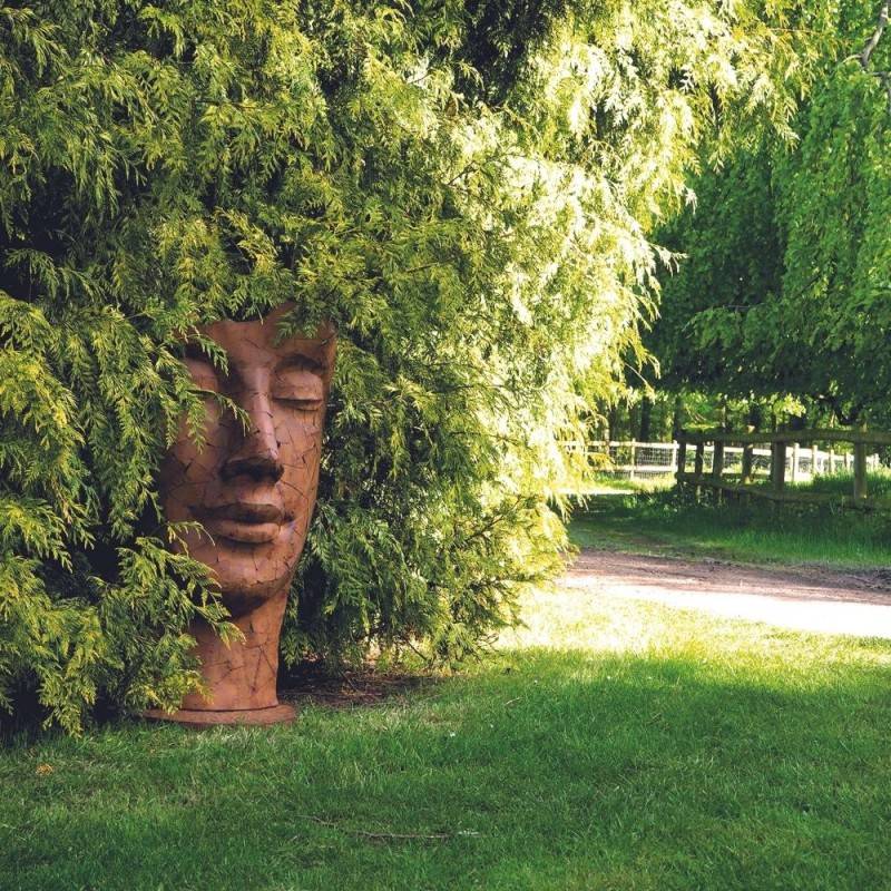 Jardinex - Statue visage métal mosaïque 108 cm - Brun  - Jardinex - Imagen 4