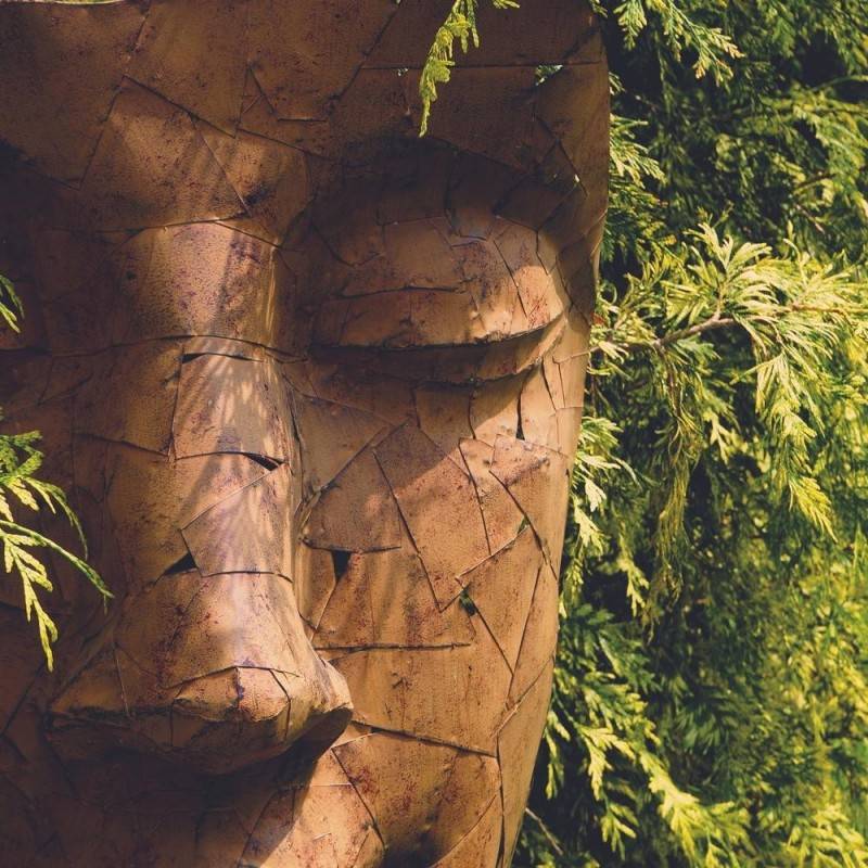 Jardinex - Statue visage métal mosaïque 108 cm - Brun - Jardinex - Imagen 2