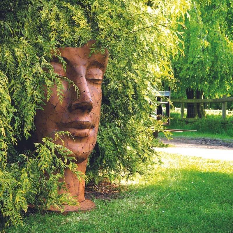 Jardinex - Statue visage métal mosaïque 108 cm - Brun  - Jardinex - Imagen 3