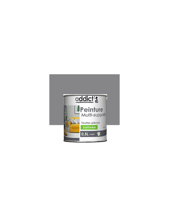 Peinture Addict Multi-supports Satin Galet 0,5l Peinture Multi-supports Satinée Couleur Galet - Addict - Image 2