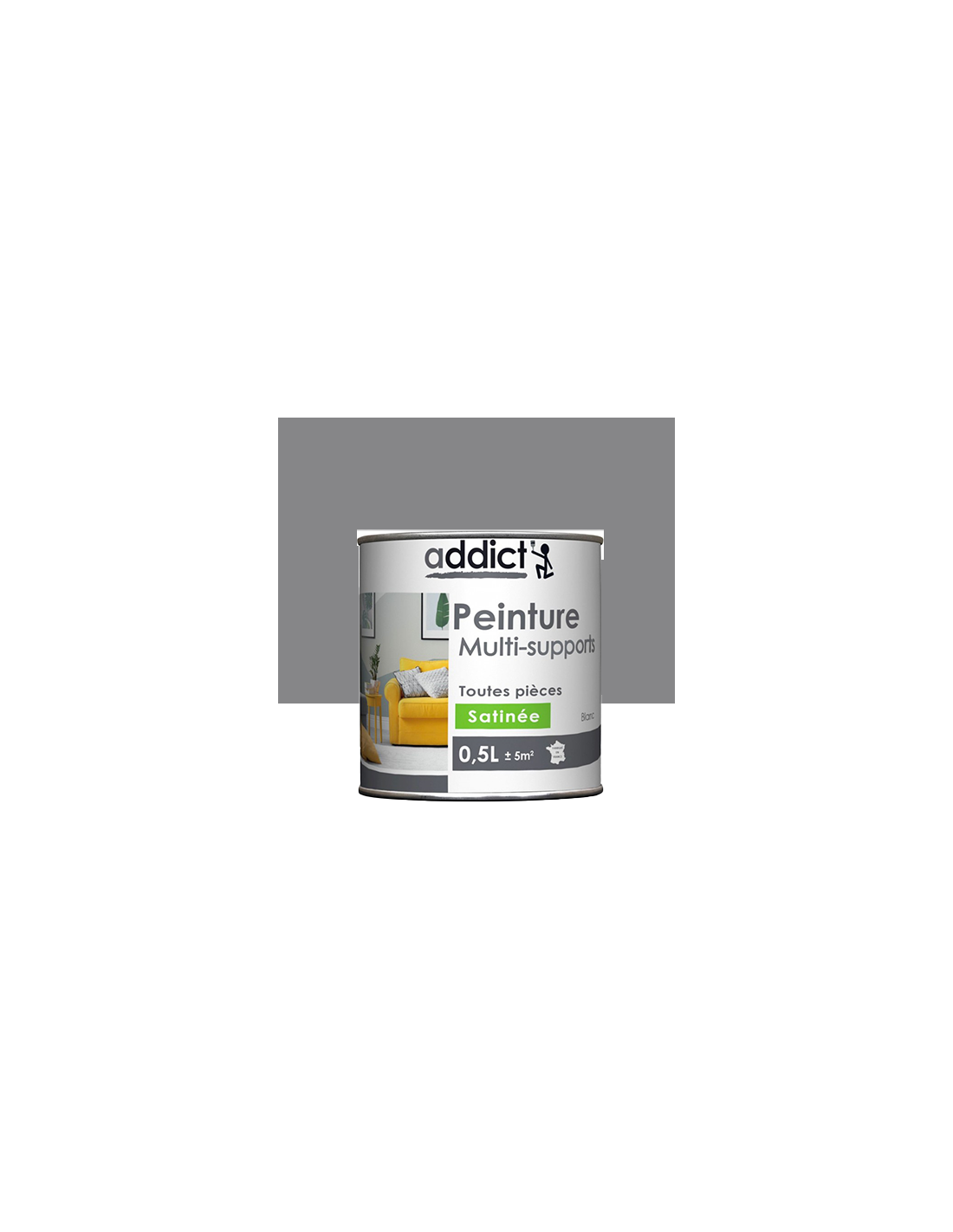 Peinture Addict Multi-supports Satin Galet 0,5l Peinture Multi-supports Satinée Couleur Galet - Addict - Image 2