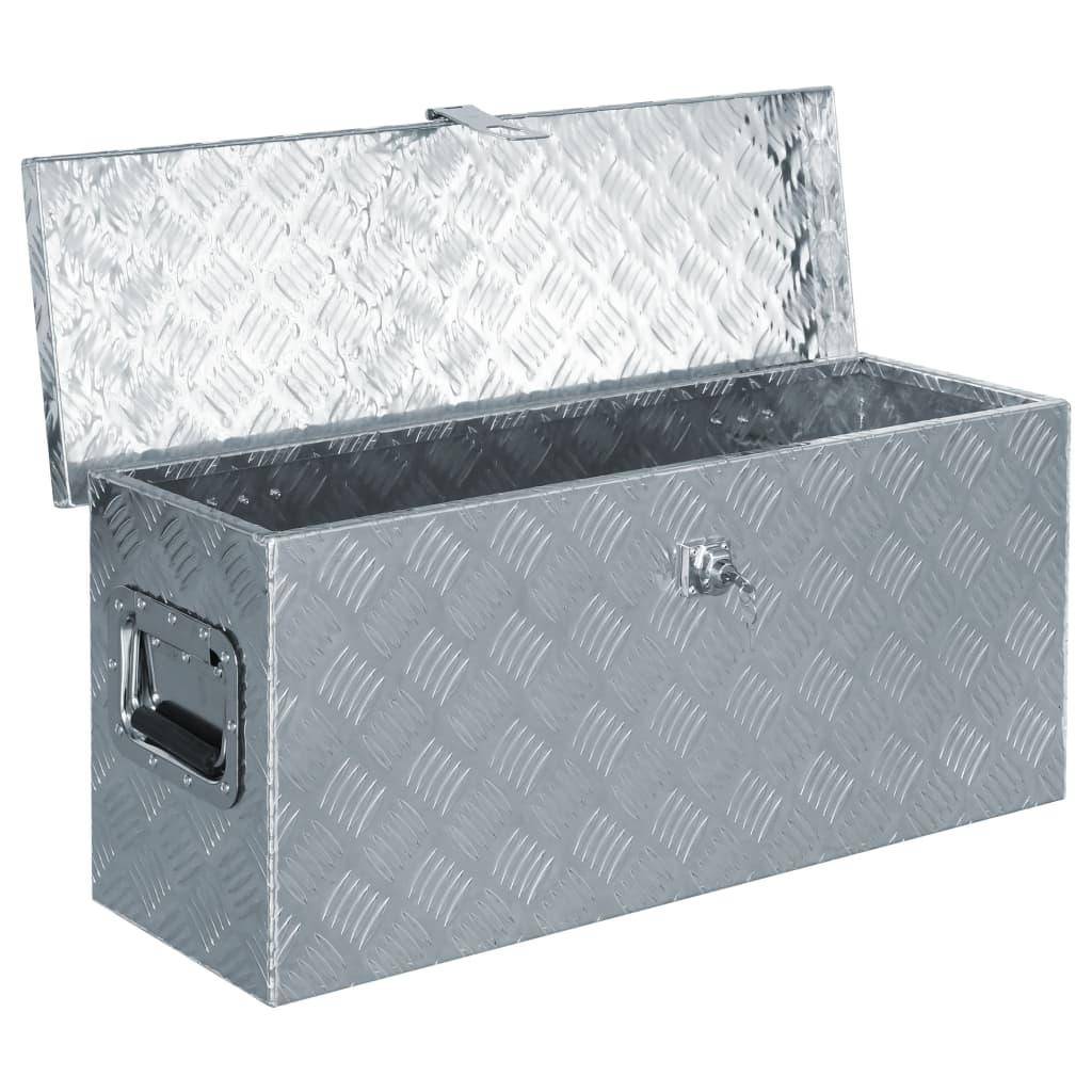 Helloshop26 - Boîte en aluminium 76,5 x 26,5 x 33 cm argenté - Imagen 4