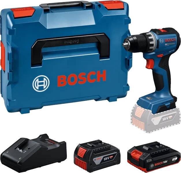 Bosch Professional - Perceuse-visseuse 18V GSR 18V-52 - BOSCH - avec 2 batteries 4Ah et 2Ah - chargeur - L-BOXX 136 - 06019S0024