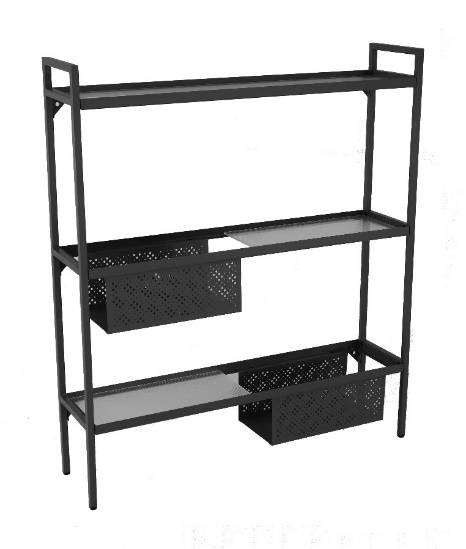 Proloisirs - Etagère Balcon en acier à 3 niveaux - 118 x 24 x 102 cm - graphite - Imagen 1
