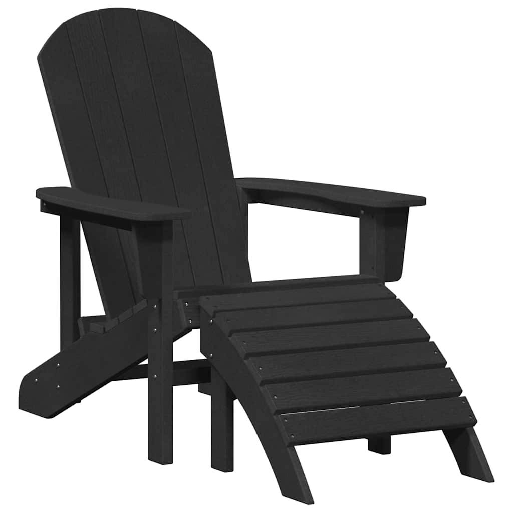Chaise Adirondack Noir 82 x 74 x 92 cm HDPE, Poids :21.48kg - PANGIVO - Image 2