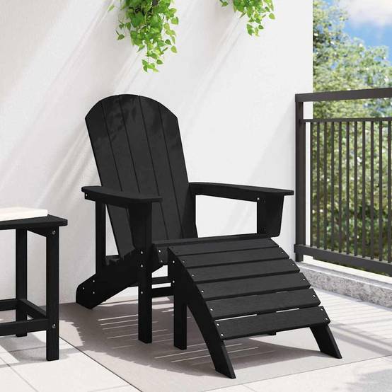 Chaise Adirondack Noir 82 x 74 x 92 cm HDPE, Poids :21.48kg - PANGIVO - Image 3
