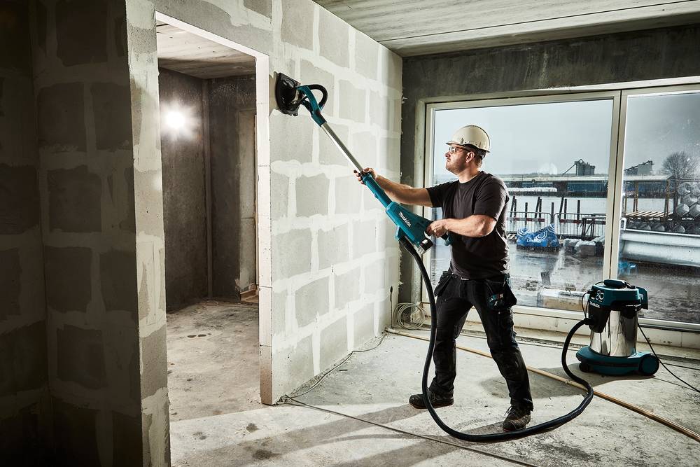 Makita - Ponceuse pour cloison sèche 18V LXT Ø 225 mm - MAKITA - avec 2 batteries 18V 5.0Ah - chargeur - Sac - DSL800RTEU - Imagen 9