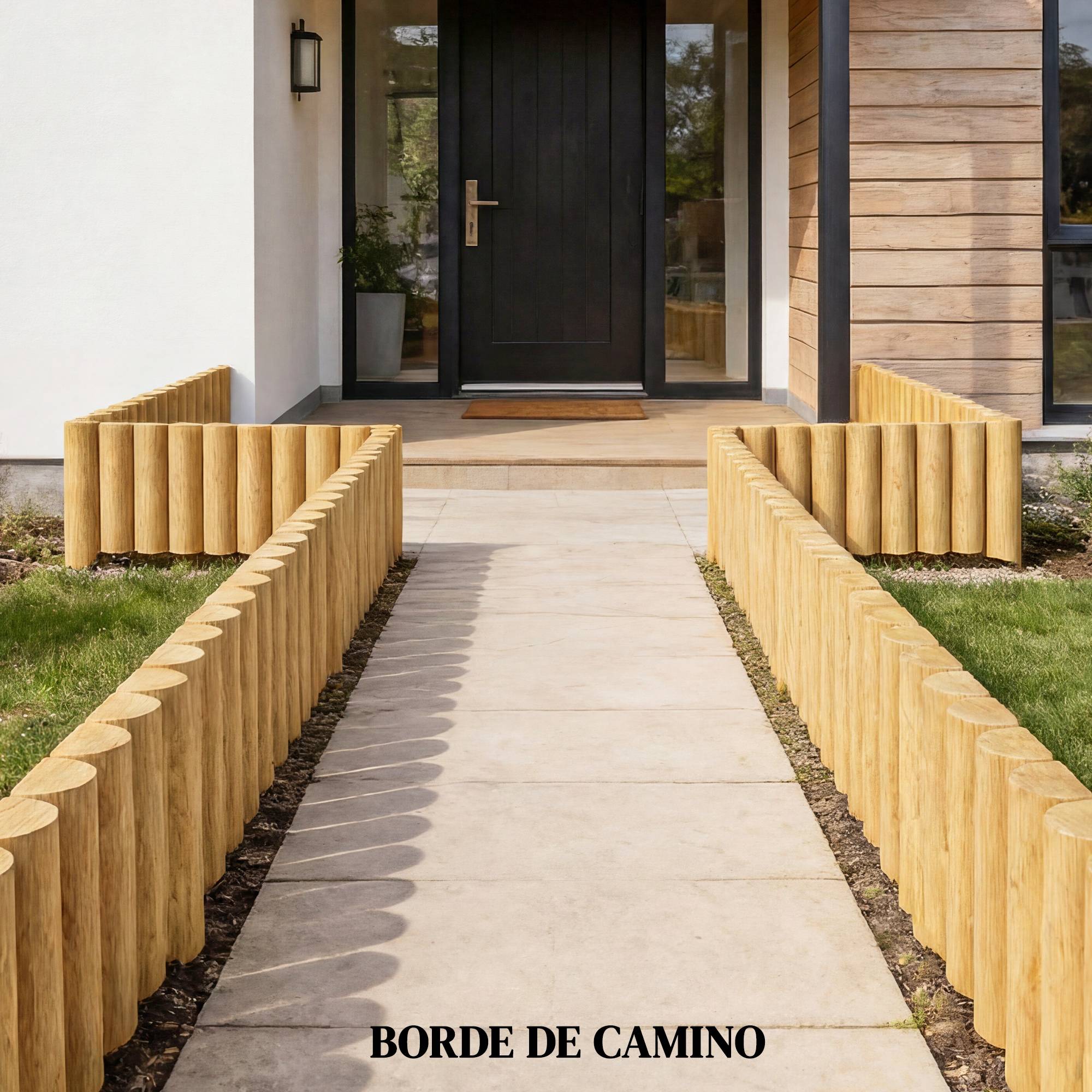 Panneau décoratif de clôture de jardin en bois – Robuste et facile à installer – Pour terrasse, pelouse ou allée – 176 x 38 cm – Couleur naturelle - Image 9