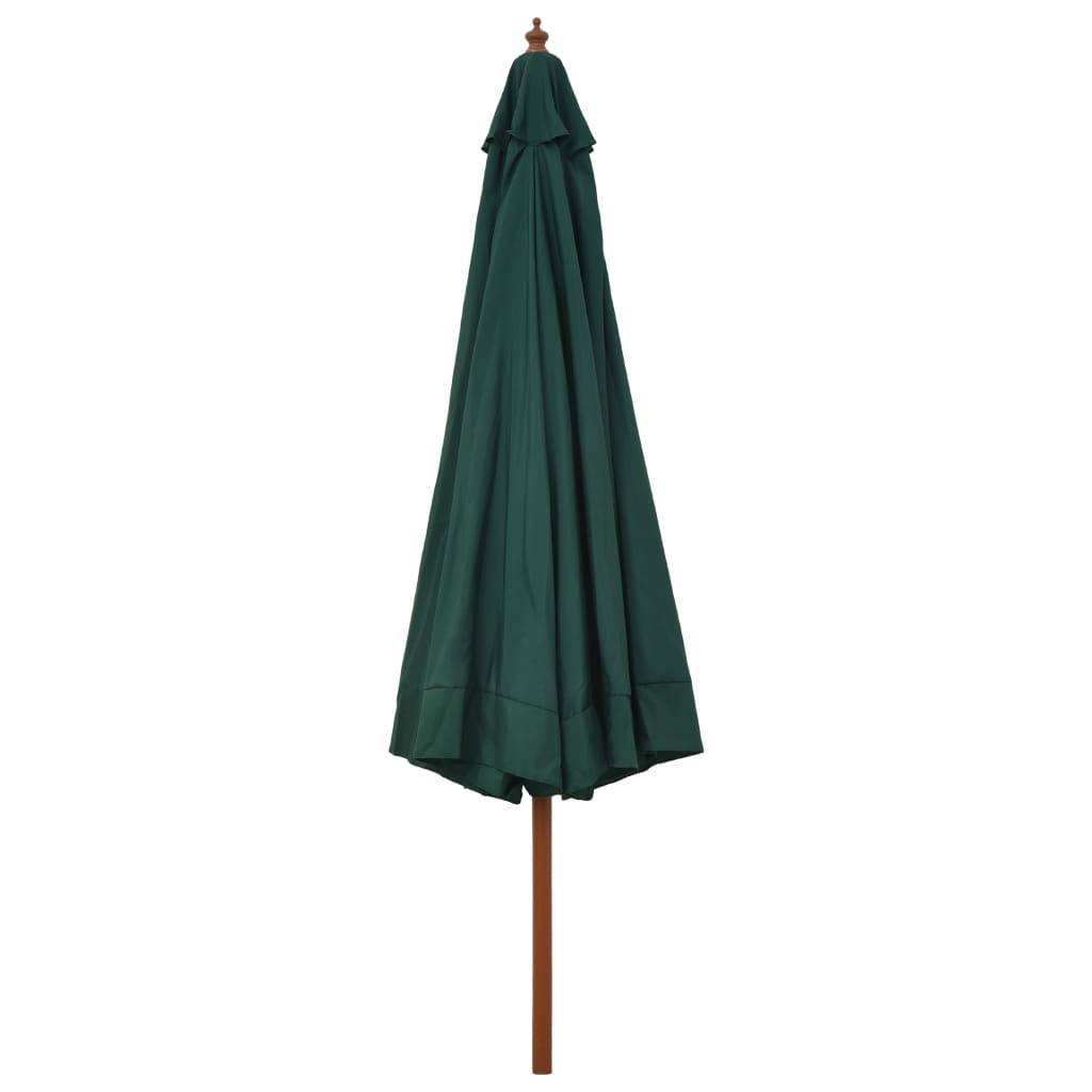 Helloshop26 - Parasol avec mât en bois 330 cm vert - Imagen 3