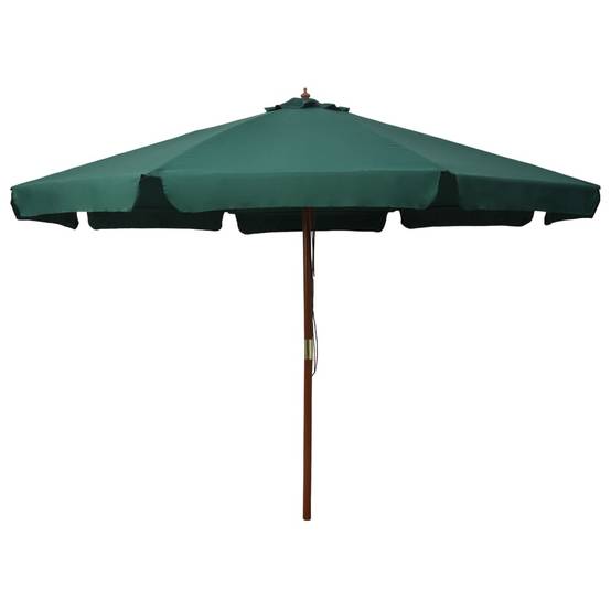 Helloshop26 - Parasol avec mât en bois 330 cm vert - Imagen 1