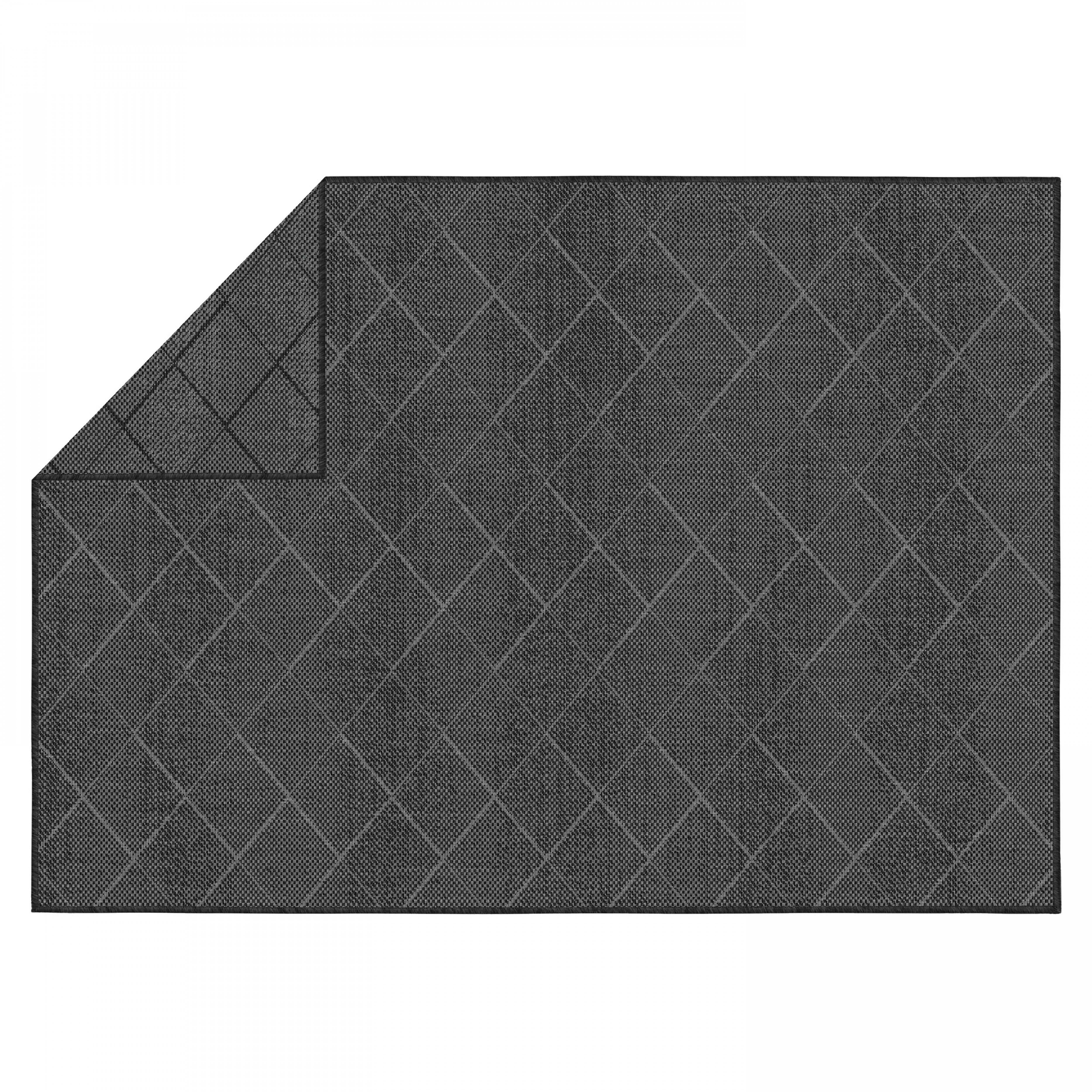 Oviala - Tapis d'extérieur en polypropylène 160 x 230 cm noir Dioma - Oviala - Imagen 4