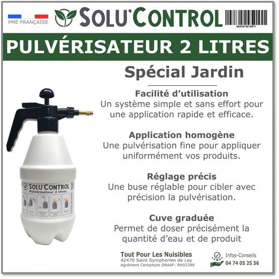 Solu'Control - Pulvérisateur 2 Litres - Spécial Jardin - Image 1
