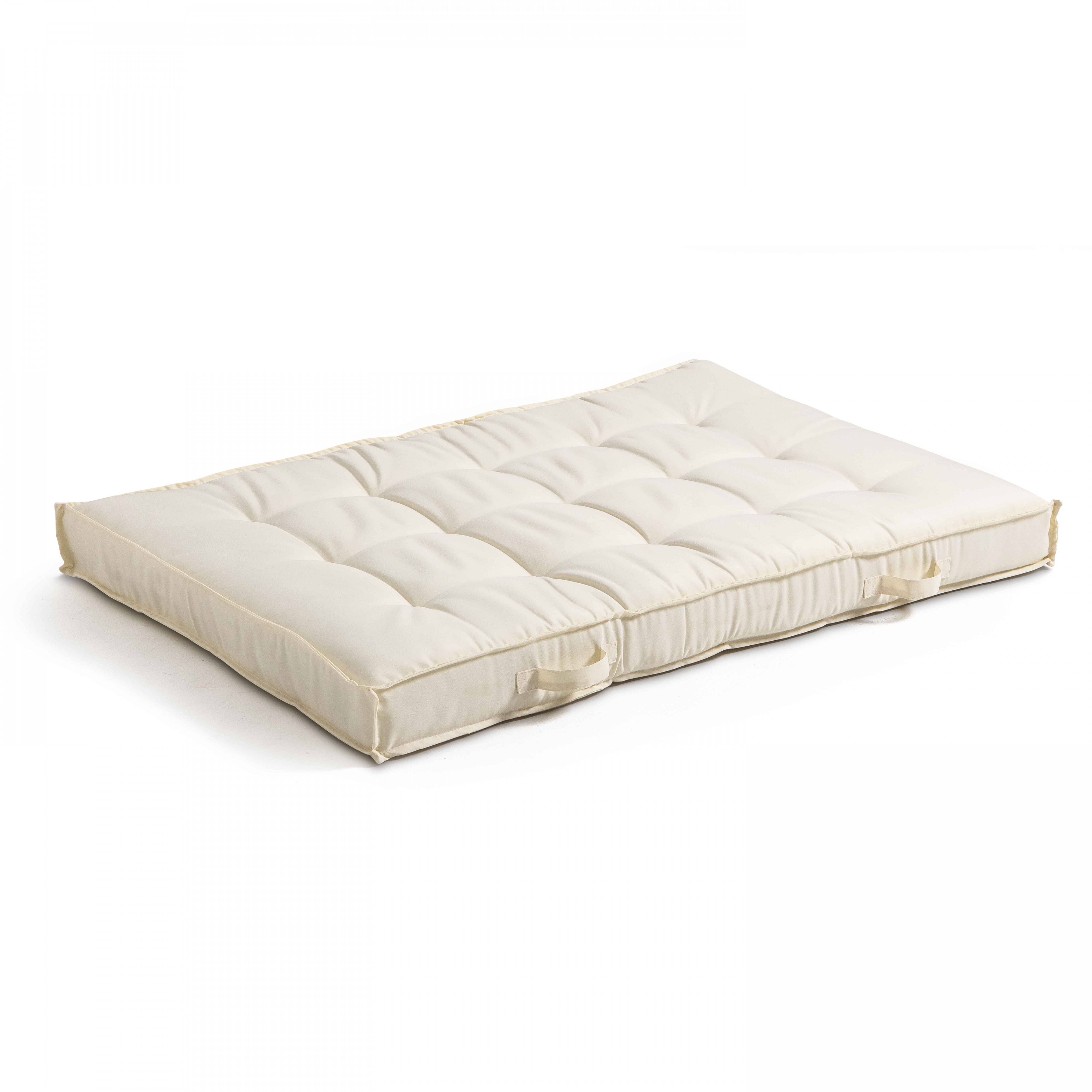 Oviala - Coussin pour palette matelassé écru 120x80cm Cuzco - Oviala - Imagen 1