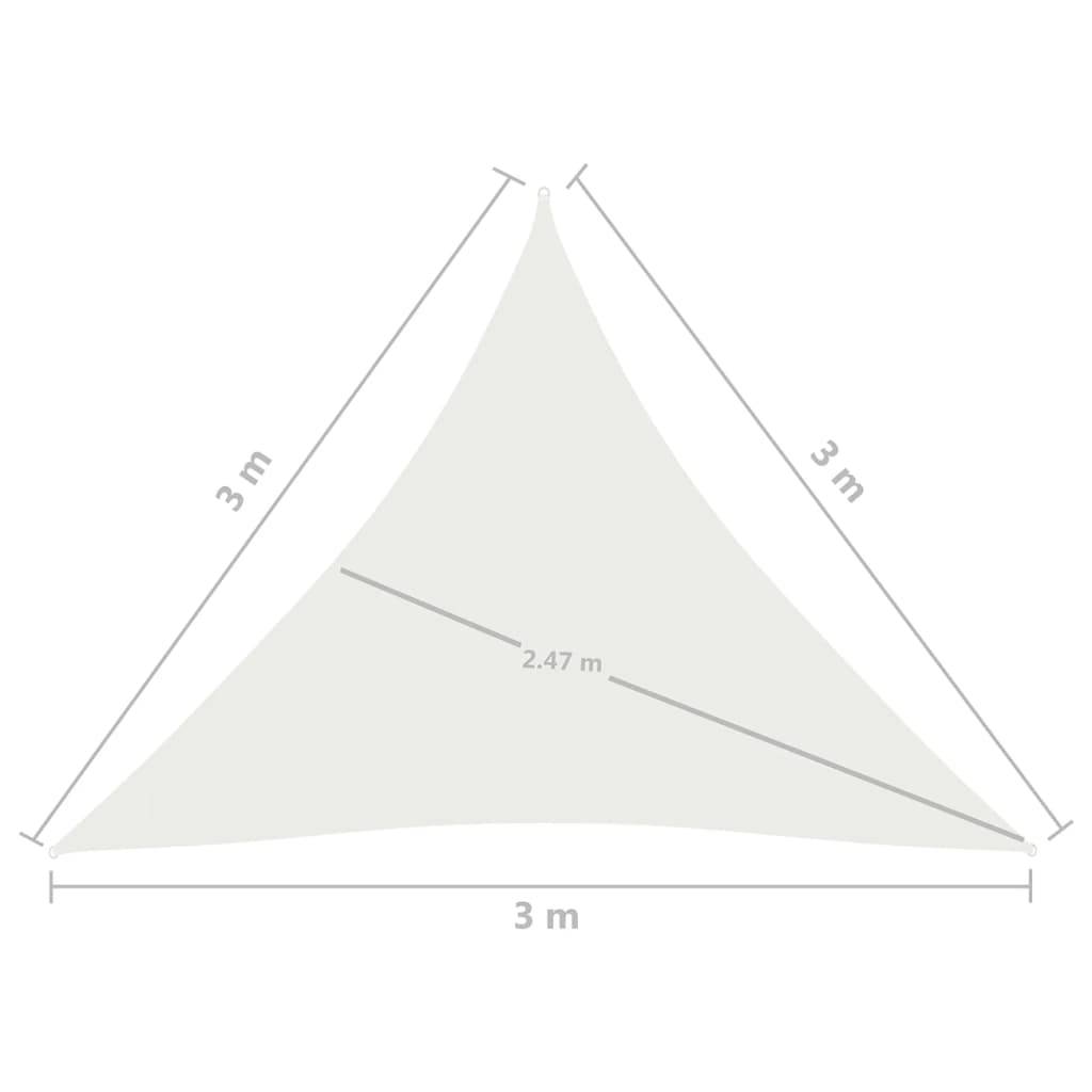Helloshop26 - Voile d'ombrage 160 g/m² blanc 3 x 3 x 3 m PEHD - Imagen 6