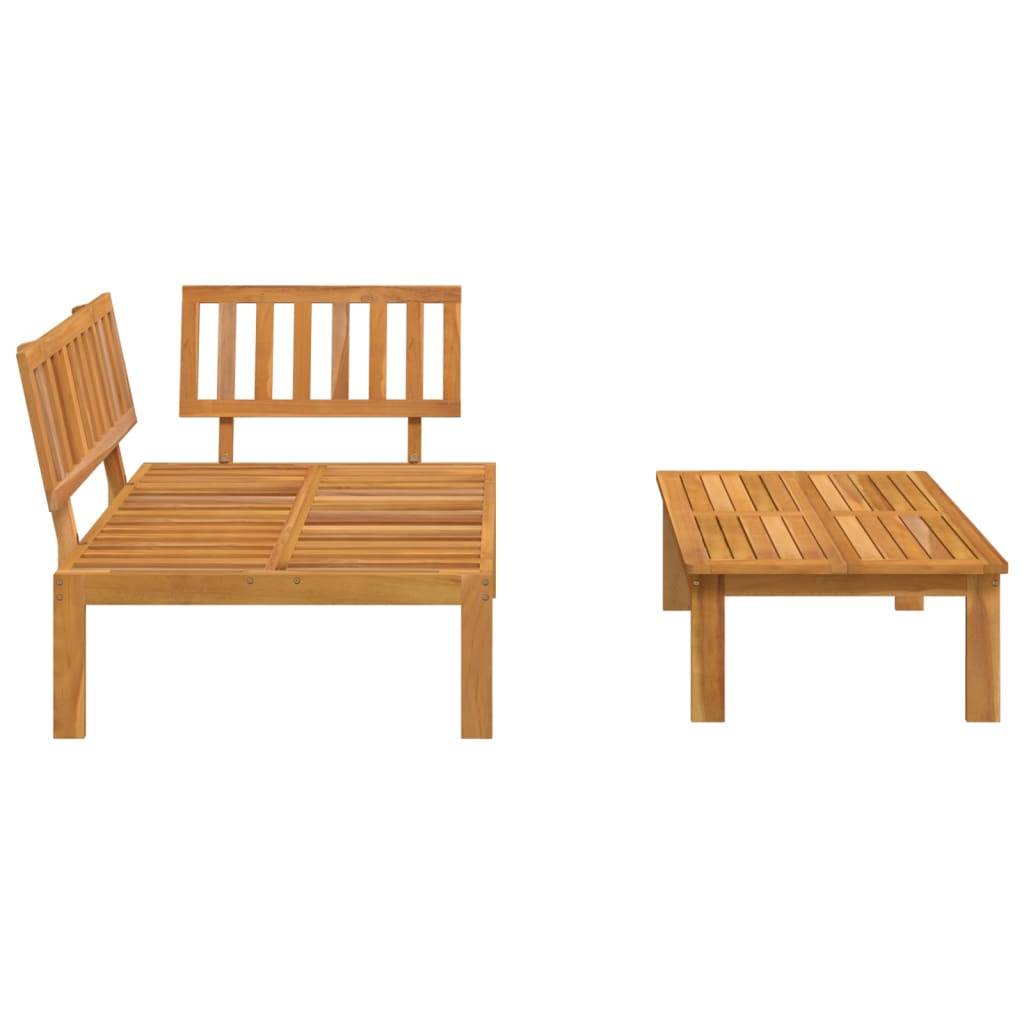 Salon de jardin palette 2 pcs | Mobilier d'extérieur bois massif d'acacia Maison Chic - Image 4
