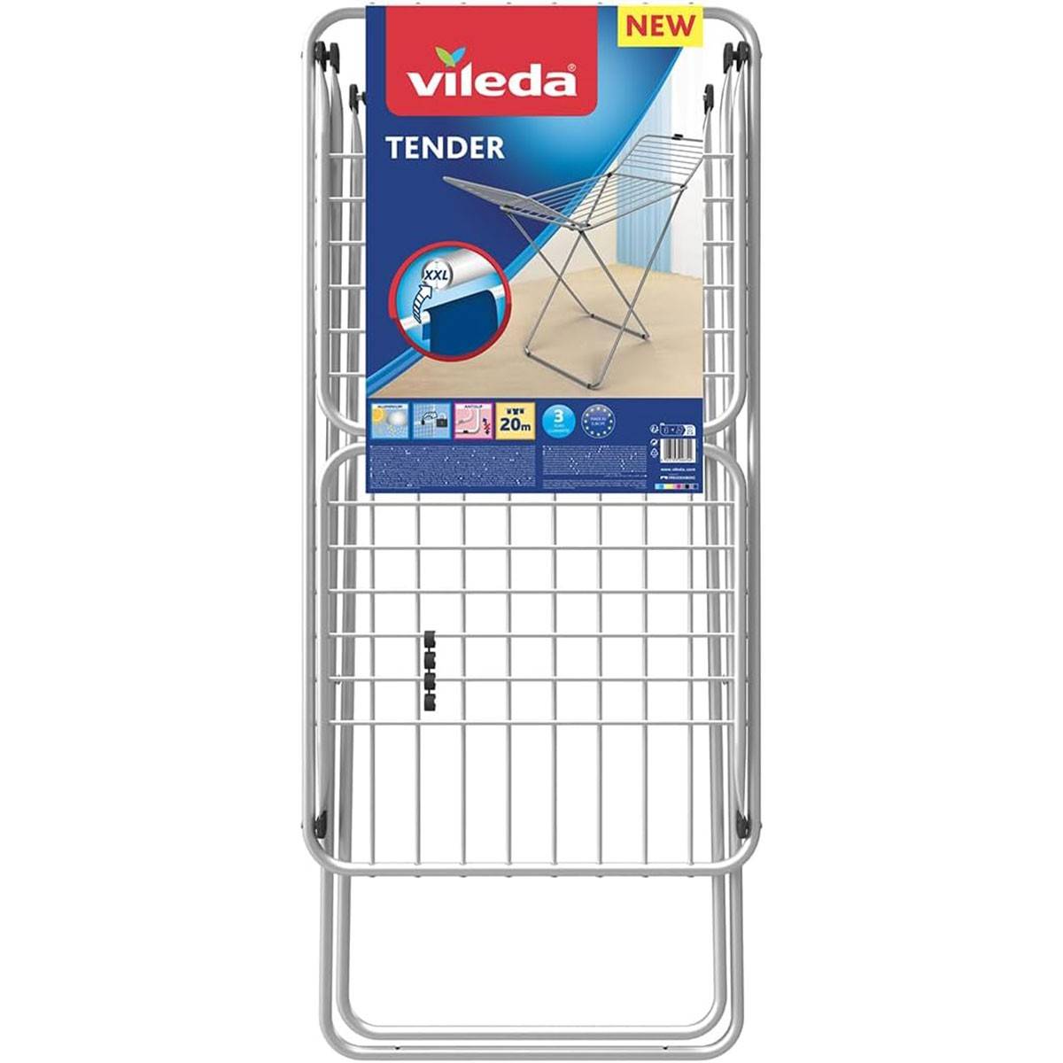 Séchoir à Linge Etendage pliable avec ailes 189 x 56 x 94 cm Fil anti-plis VILEDA - Imagen 2