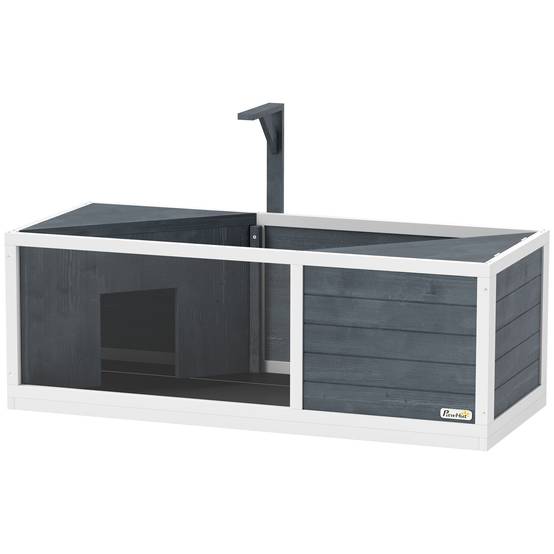 Enclos pour tortues bois de sapin gris 120 x 50 x 40 cm - PANGIVO - Image 2