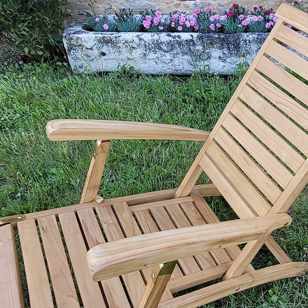 Teck'Attitude - Chaise longue en teck massif New Orleans - TECK'Attitude - Imagen 4