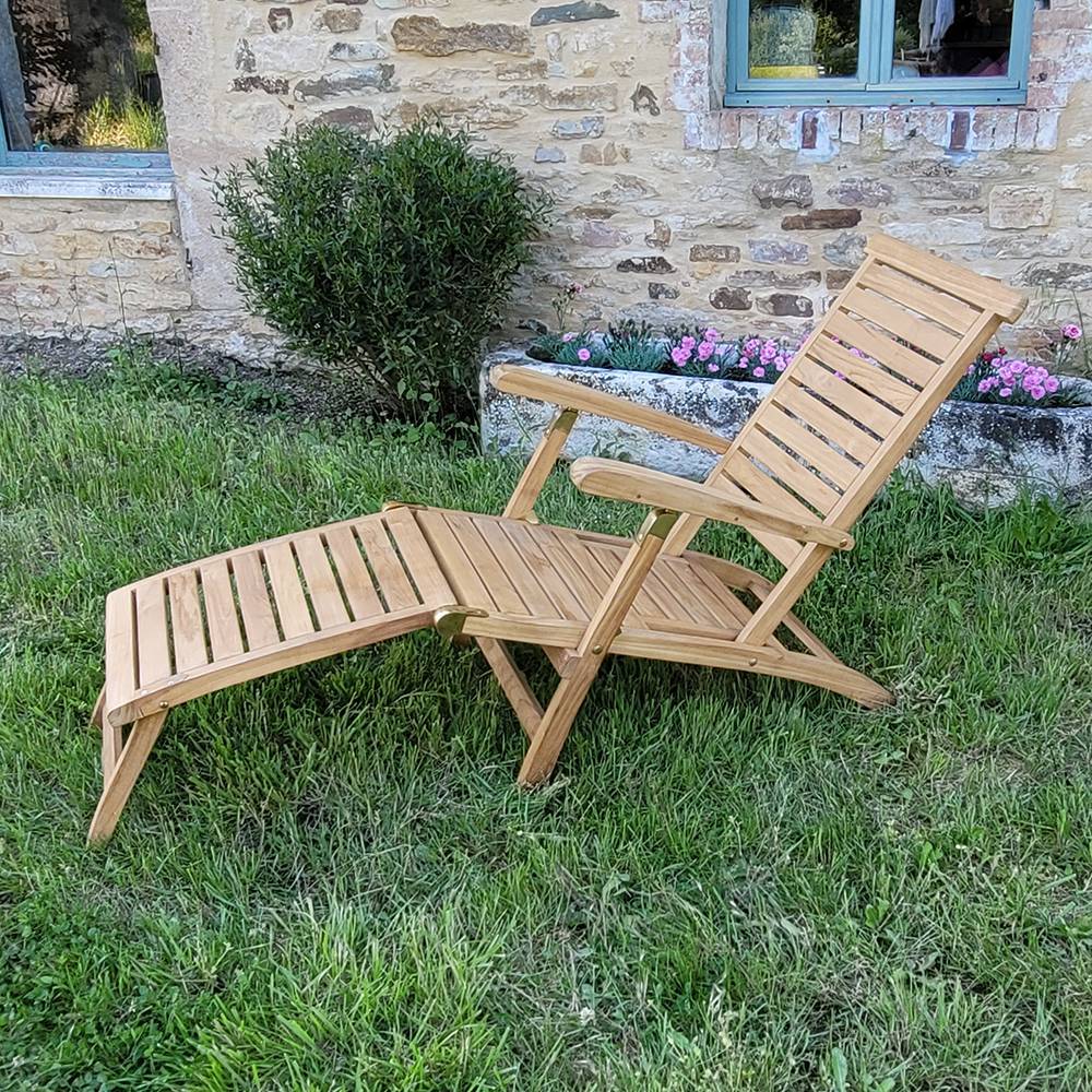 Teck'Attitude - Chaise longue en teck massif New Orleans - TECK'Attitude - Imagen 2