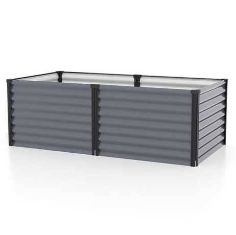Vitavia - Carré potager Linus 630 – Acier Zincalume H 63 cm, Couleur Granit/Aluminium - Image 4