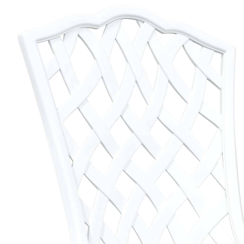 Vidaxl - Ensemble bistro de jardin 3 pcs-Salons de jardin Blanc Aluminium 548298 - Image 9