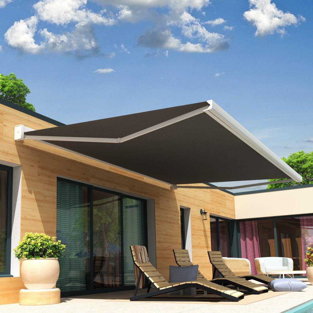 Intersun - Store banne coffre SOA 5,00x3,50 M (Manuelle - Blanc - Gris Graphite) - INTERSUN - Imagen 5