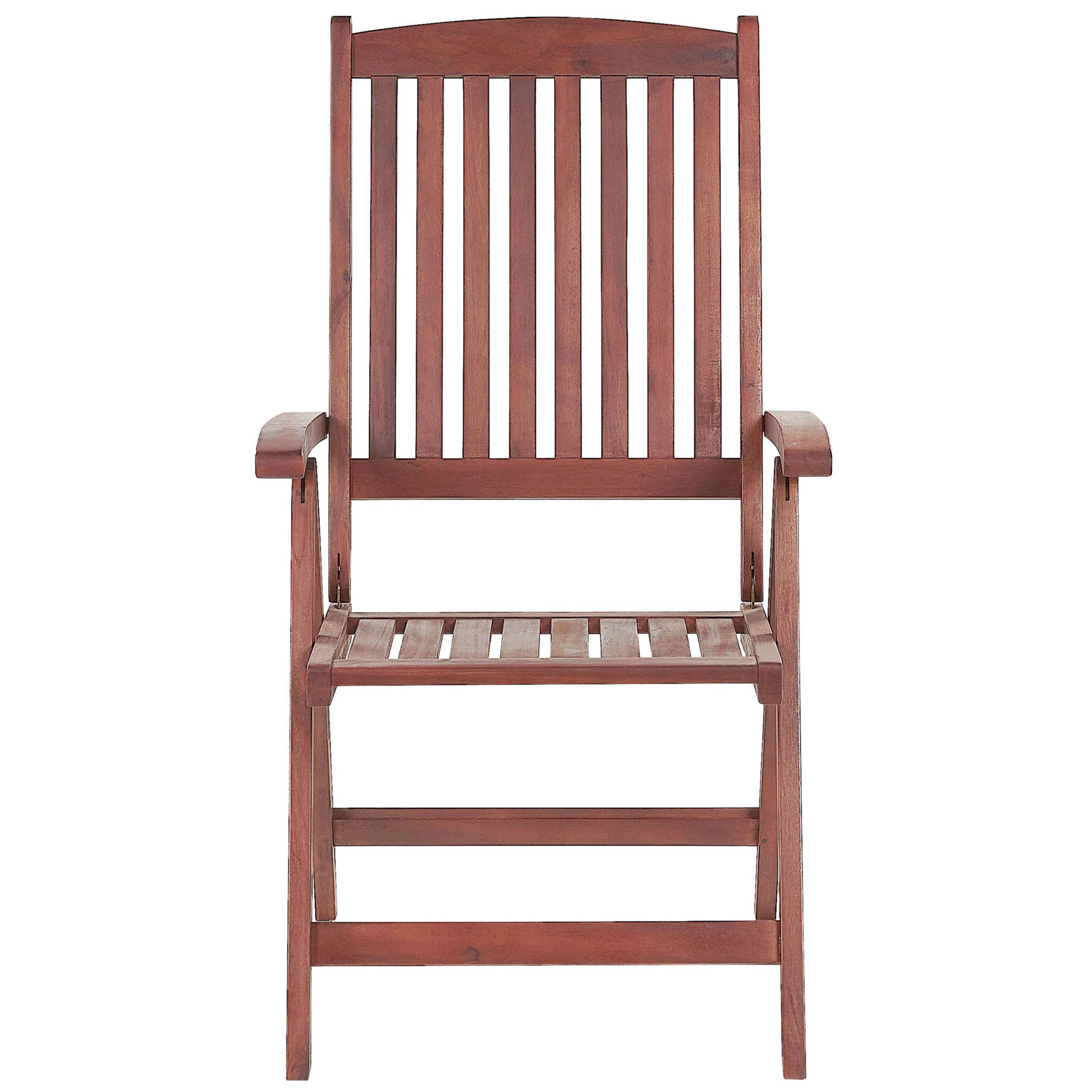 Beliani - Set de Jardin ou Terrasse en Bois d'Acacia Foncé Table et 2 Chaises Inclinables et Pliantes avec Coussins Gris Graphite Usage à l'Extérieur - Imagen 9