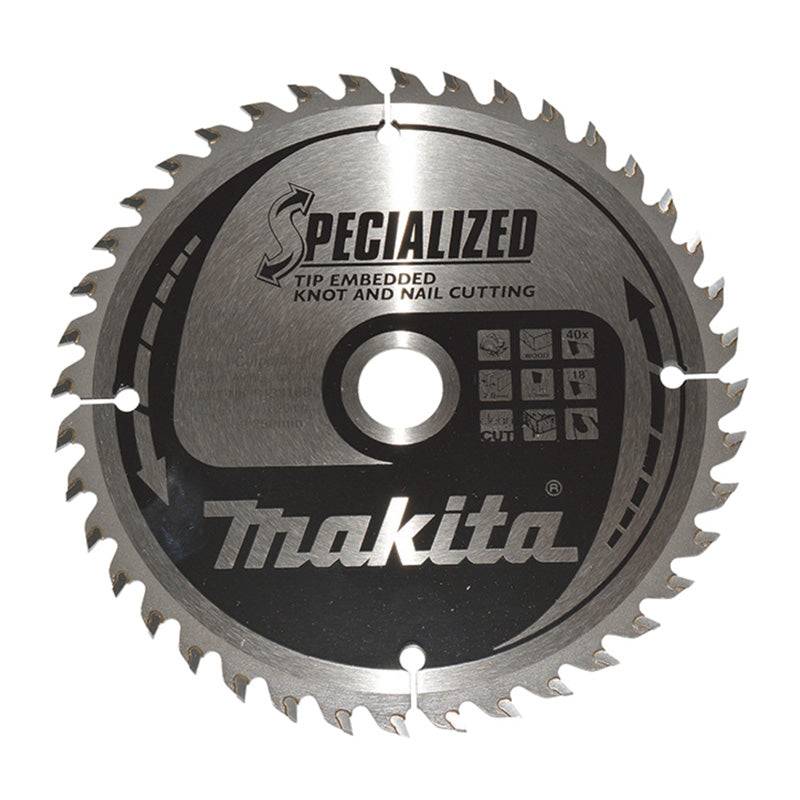 Makita - Lames carbure "Specialized" pour bois avec clous, pour scies circulaires MAKITA - taille Ø 165 mm x 40 Dents - MAKITA ACCESSOIRES - Imagen 1