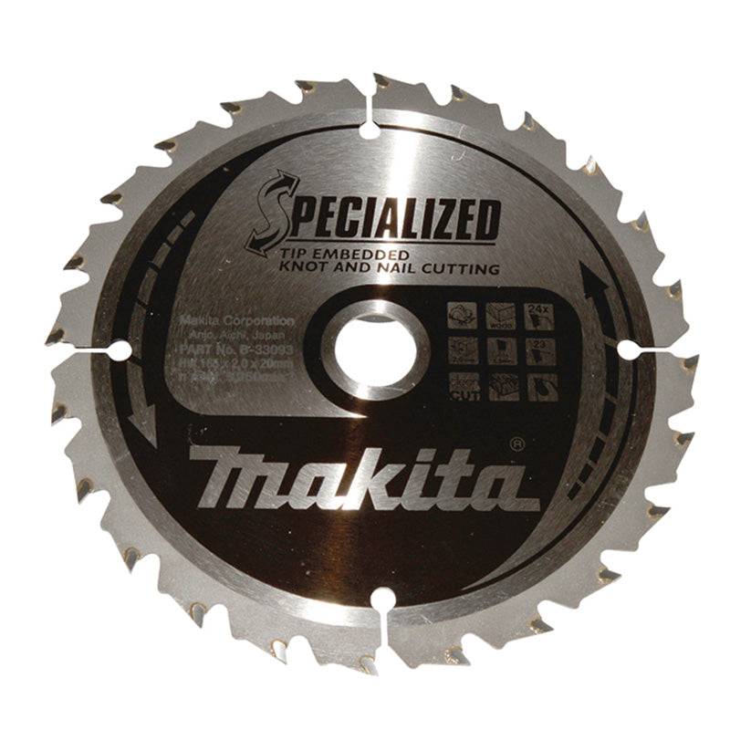 Makita - Lames carbure "Specialized" pour bois avec clous, pour scies circulaires MAKITA - taille Ø 165 mm x 40 Dents - MAKITA ACCESSOIRES - Imagen 2