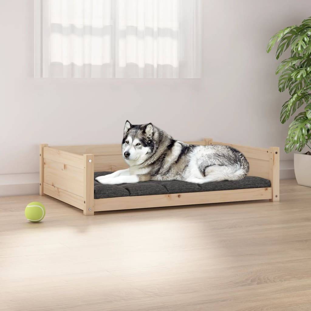 Vidaxl - Lit pour chien 105,5x75,5x28 cm Bois de pin solide vidaXL 821462 - Imagen 1