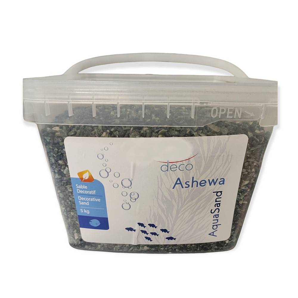 animallparadise - Gravier décoratif 2-3 mm vert Ashewa aquaSand 5 kg pour aquarium - Imagen 1