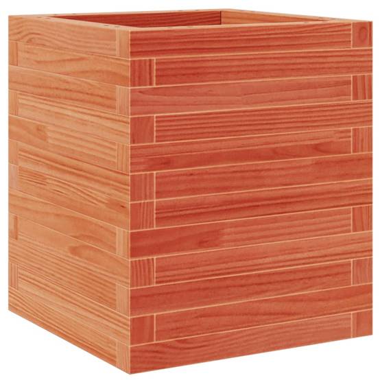 Jardinière | Pot de fleurs | Cache-pot | Bac à fleurs cire marron 40x40x46 cm bois de pin massif - Image 7