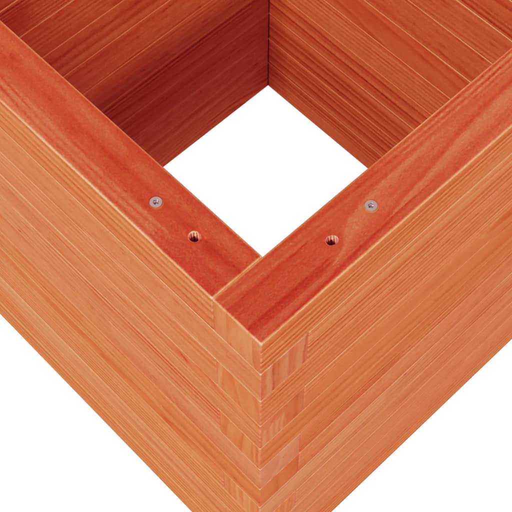 Jardinière | Pot de fleurs | Cache-pot | Bac à fleurs cire marron 40x40x46 cm bois de pin massif - Image 8