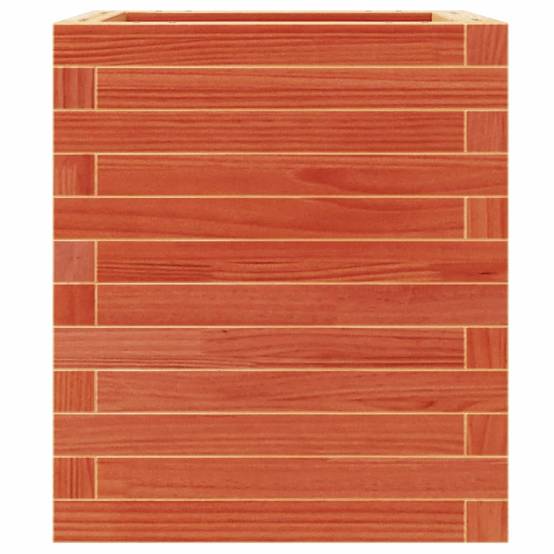 Jardinière | Pot de fleurs | Cache-pot | Bac à fleurs cire marron 40x40x46 cm bois de pin massif - Image 5