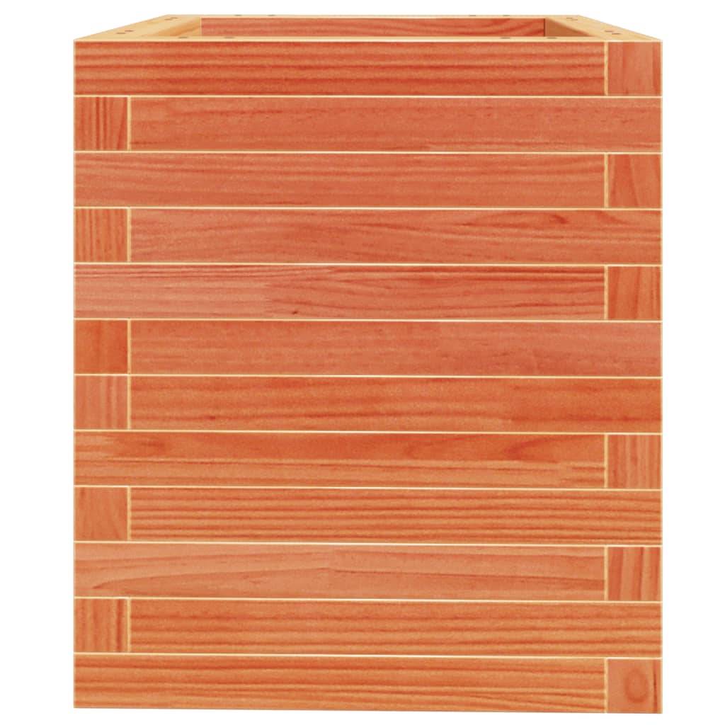 Jardinière | Pot de fleurs | Cache-pot | Bac à fleurs cire marron 40x40x46 cm bois de pin massif - Image 6