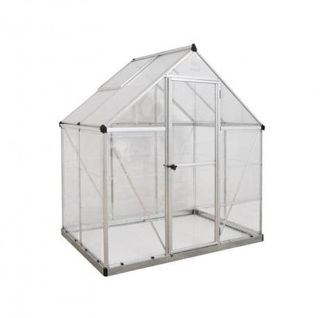 Canopia - Serre de jardin en polycarbonate Hybrid 2,33 m², Couleur Vert, Ancrage au sol Oui - Imagen 3