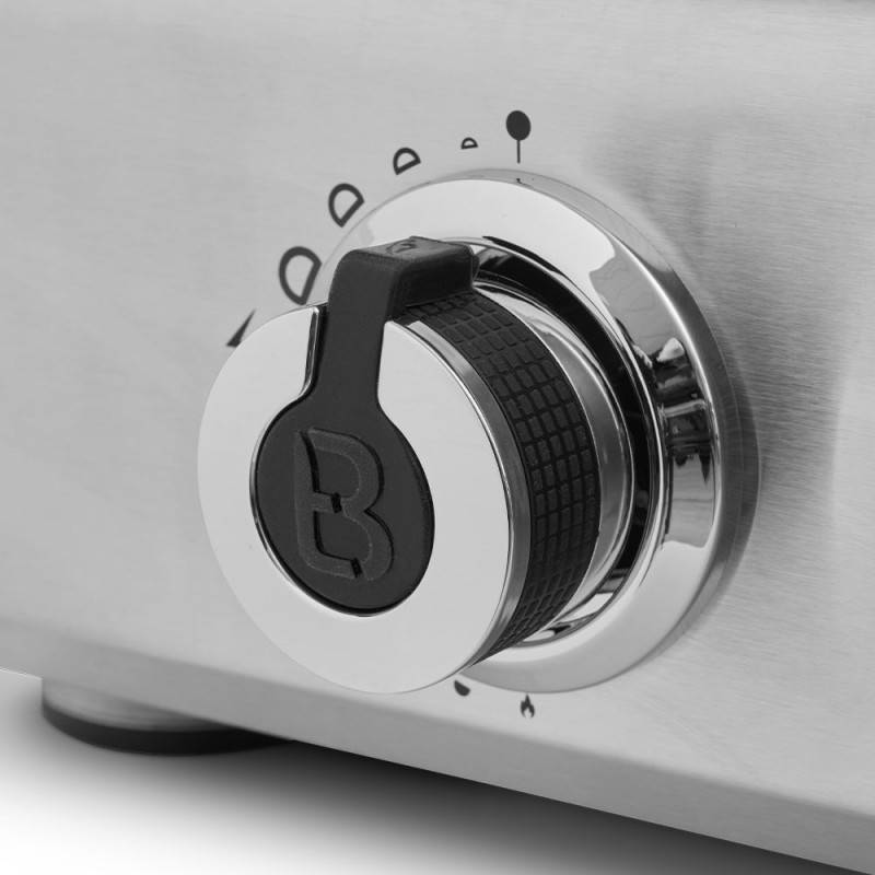 Brasero - Plancha au gaz Silvia II G Inox - BRASERO - 2 brûleurs - Surface de cuisson 52 x 34 cm - 5 kW -Jusqu'à 8 convives - Inox , Gris - Imagen 4