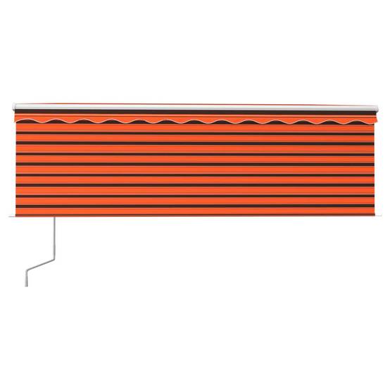 Auvent automatique rétractable avec store et LED 4x3 m Orange marron - PANGIVO - Image 3