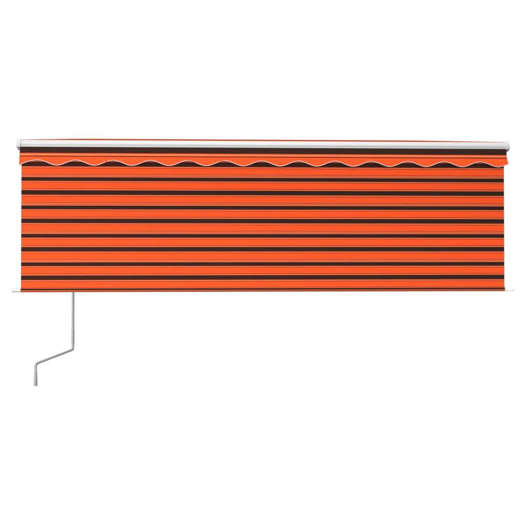 Auvent automatique rétractable avec store et LED 4x3 m Orange marron - PANGIVO - Imagen 3