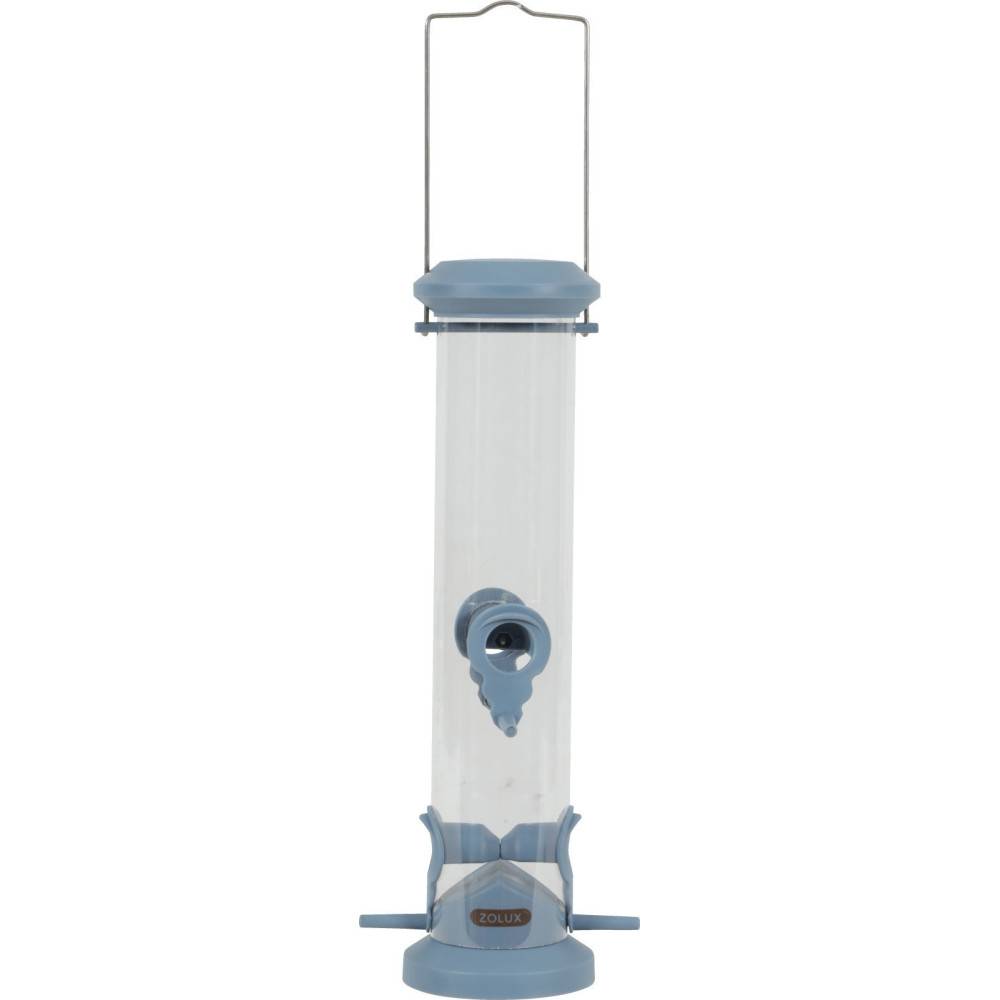 Mangeoire silo à graines, bleu, hauteur 44 cm pour oiseaux - Imagen 1